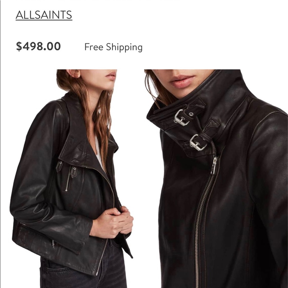 ALL SAINTS Jacket 100% Leather